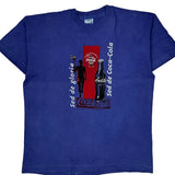 Olympics Coca Cola Fruit Of The Loom Single Stitch T-Shirt - XL Blue Cotton