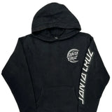 Skateboarding Santa Cruz Graphic Hoodie - Small Black Cotton Blend