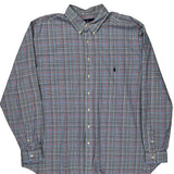 Tall Ralph Lauren Checked Shirt - 2XL Multicoloured Cotton