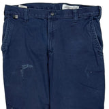 Carhartt Carpenter Trousers - 36W 30L Blue Cotton Blend