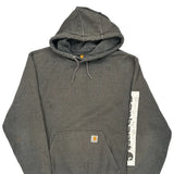 Carhartt Hoodie - Large Grey Cotton Blend