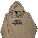 Patagonia Graphic Hoodie - Large Beige Cotton