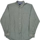 Tommy Hilfiger Striped Shirt - Medium Green Cotton