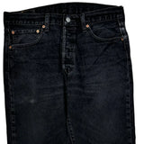 Levis 501 Jeans - 36W 30L Black Cotton