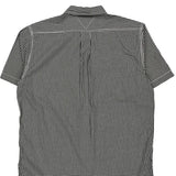 Trim Fit Tommy Hilfiger Checked Short Sleeve Shirt - Medium Black & White Cotton