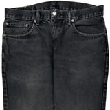 Levis 505 Jeans - 34W 32L Black Cotton