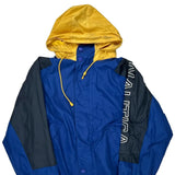 Nautica Spellout Windbreaker - Medium Blue Nylon
