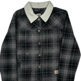 Carhartt Checked Overshirt - Small Black Cotton