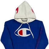 Champion Hoodie - Large Blue Cotton Blend