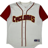 Cyclones Majestic Jersey - Large Red Polyester