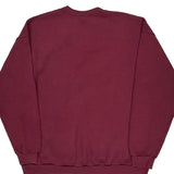 90'S Blank Lee Sweatshirt - XL Burgundy Cotton Blend