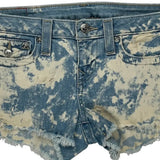 True Religion Denim Shorts - 30W UK 6 Acid Wash Denim