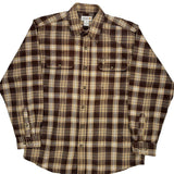 Carhartt Checked Flannel Shirt - Large Beige Cotton