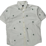 Ralph Lauren Short Sleeve Shirt - Large White Cotton