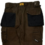 Cat Double Knee Cargo Pants - 32W 30L Black Cotton