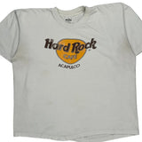 Hard Rock Cafe Graphic T-Shirt - Large White Cotton