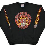 Support 81 Oslo Hanes Sweatshirt - Large Black Cotton Blend