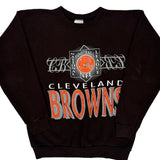 Made In USA Tultex Cleveland Browns Sweatshirt - Large Black Cotton