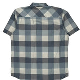 Oakley Checked Short Sleeve Shirt - Large Blue Cotton