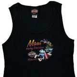 Harley Davidson Graphic Tank Top - XL Black Cotton