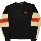An American Legend Harley Davidson Spellout Long Sleeve T-Shirt - Small Beige Cotton