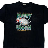 World Match Rugby Union Australia 2003 Gooses Tshirts Graphic T-Shirt - 2XL Black Cotton