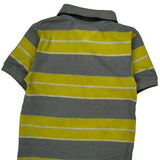 Age 7 Tommy Hilfiger Striped Polo Shirt - Small Gray Cotton