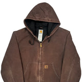 Carhartt J208 Dkb Jacket - Large Brown Cotton
