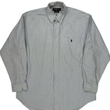 Ralph Lauren Striped Shirt - Medium Blue Cotton