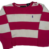 Age 3 Ralph Lauren Striped Sweater - 2XS Pink Cotton