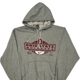 Nike College Hoodie - Large Gray Cotton Blend