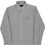 Ralph Lauren Checked Shirt - Large Blue Cotton