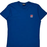 Diesel Logo Patch On Chest Diesel T-Shirt - Large Blue Cotton
