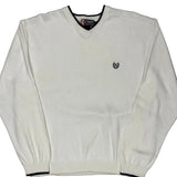 Chaps Ralph Lauren Sweater - Large White Cotton