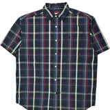 Ecko Unltd Checked Short Sleeve Shirt - Large White Cotton