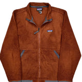 Patagonia Fleece Jacket - Large Brown Polyester