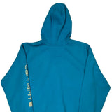 Carhartt Spellout Hoodie - XL Blue Cotton