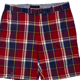 Tommy Hilfiger Checked Chino Shorts - 36W 9L Yellow Cotton