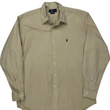 Blake Ralph Lauren Shirt - Large Beige Cotton