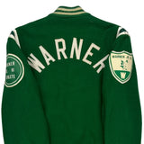 Warner Jr. Hi Athlete Warner Bros College Varsity Jacket - Medium Green Wool