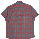 Tommy Hilfiger Checked Short Sleeve Shirt - Large Gray Cotton