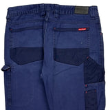 Hard Yakka Double Knee Cargo Trousers - 34W 32L Blue Cotton