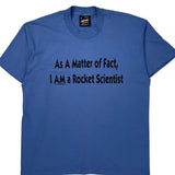 Single Stitch Fruit Of The Loom T-Shirt - XL Blue Cotton Blend
