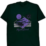 Myrtle Beach Fruit Of The Loom Single Stitch T-Shirt - Large Green Cotton