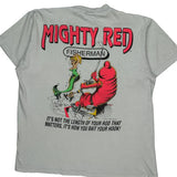 Oneita Graphic T-Shirt - Large Grey Cotton