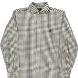 Polo By Ralph Lauren Checked Shirt - Medium Cream Cotton