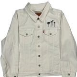 Levis Denim Jacket - 2XL White Cotton
