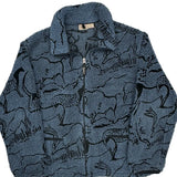 Made In USA Woolrich Fleece Jacket - Large Blue Polyester