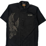 An American Legend Harley Davidson Graphic Short Sleeve Shirt - Medium Black Cotton