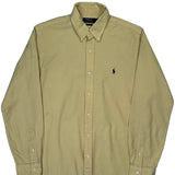 Polo By Ralph Lauren Shirt - Medium Yellow Cotton